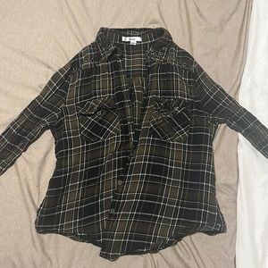 Papaya Plaid Dark Green shirt